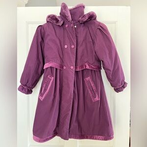 Kids Purple Fur-Lined Coat - Vintage Outbrook - medium